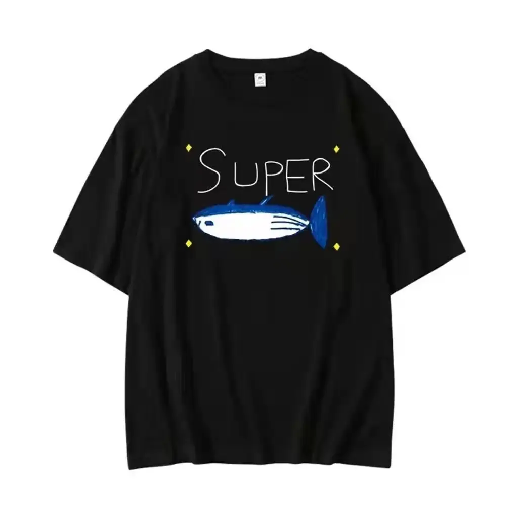 Super Fish Graphic T-Shirt White Short Sleeve - Image 2