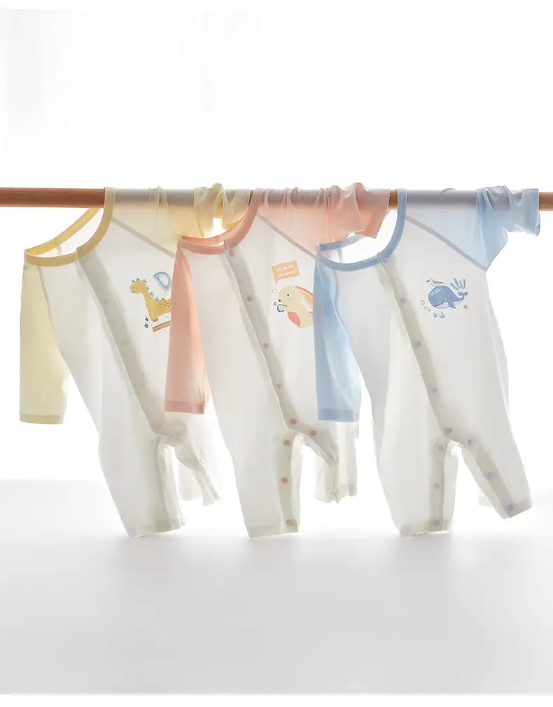 Baby Baby Jumpsuit White Pink Blue Airline Style — feature 20