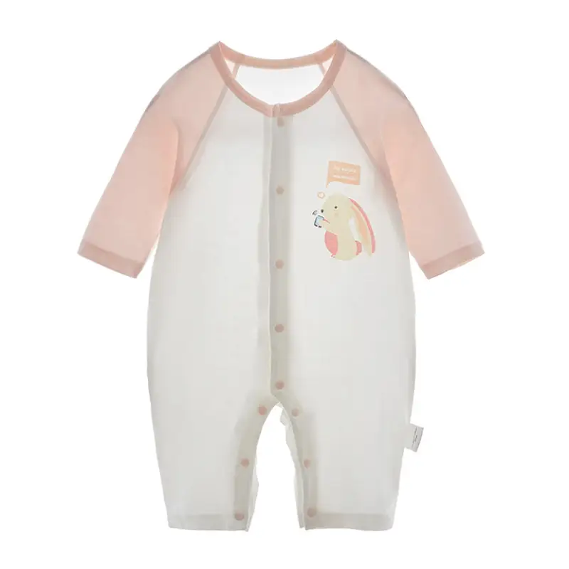 Baby Baby Jumpsuit White Pink Blue Airline Style