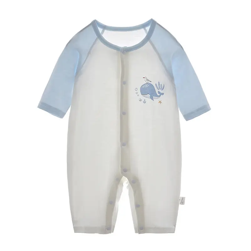 Baby Baby Jumpsuit White Pink Blue Airline Style
