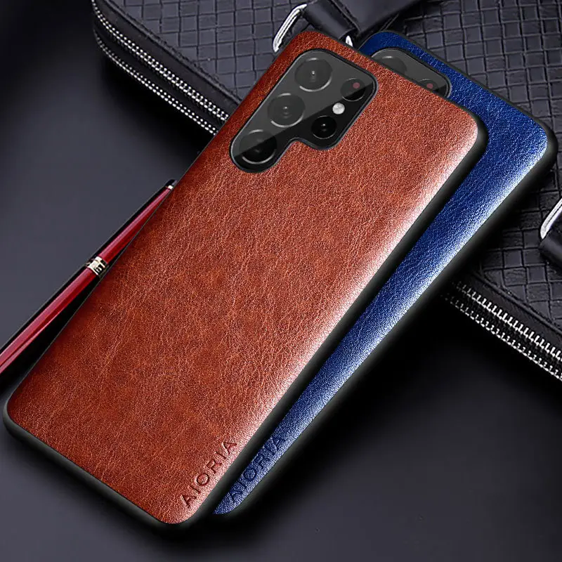 Samsung S22 Ultra S22 Plus S22 Simple PU Leather Case - Image 6