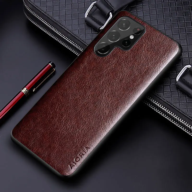 Samsung S22 Ultra S22 Plus S22 Simple PU Leather Case - Image 4