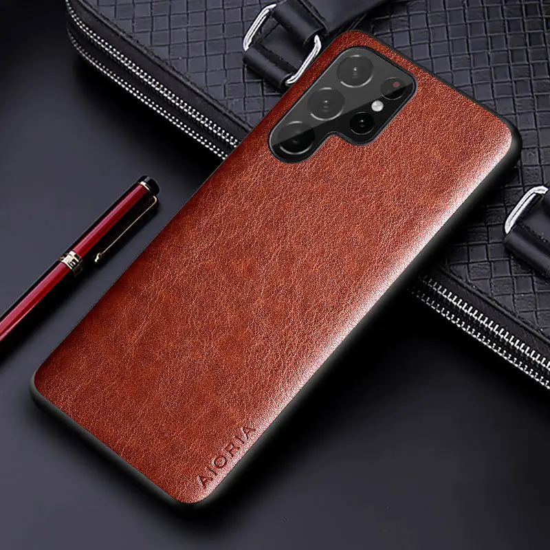 Samsung S22 Ultra S22 Plus S22 Simple PU Leather Case - Image 5
