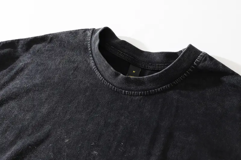 Men Retro Printed Short Sleeve T-Shirt Black — feature 10