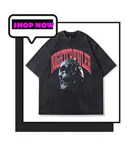 Men Retro Printed Short Sleeve T-Shirt Black — feature 4