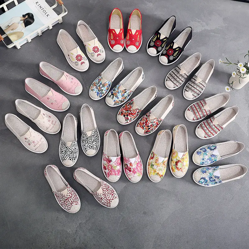 26Th Spring New Collection Old Beijing Cloth Shoes for Women, Versatile Canvas Shoes, Comfortable Soft Sole, Non-Slip, Floral Decoration - Image 27