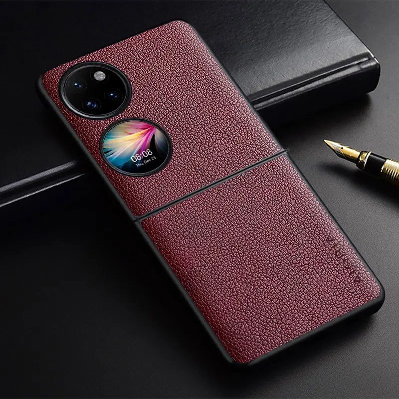 Huawei P50 Pocket Phone Case with Litchi Pattern - Image 4