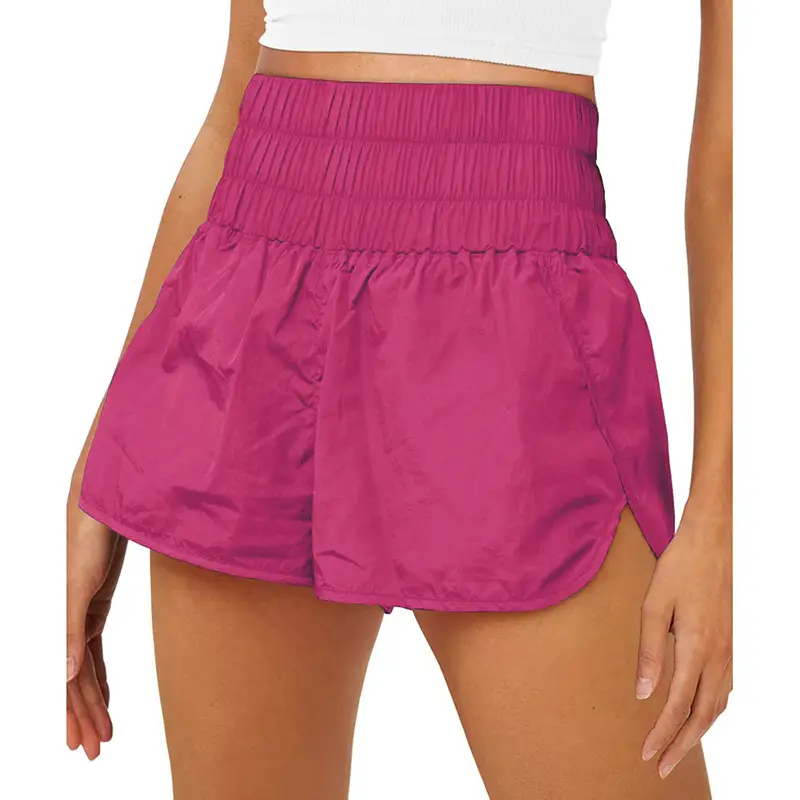 2024 Summer Fake Pleated Nylon Shorts Blue Multi Color - Image 11