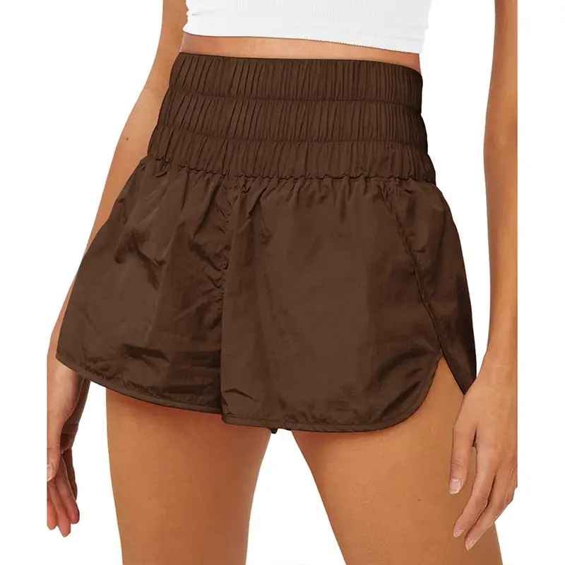 2024 Summer Fake Pleated Nylon Shorts Blue Multi Color - Image 8