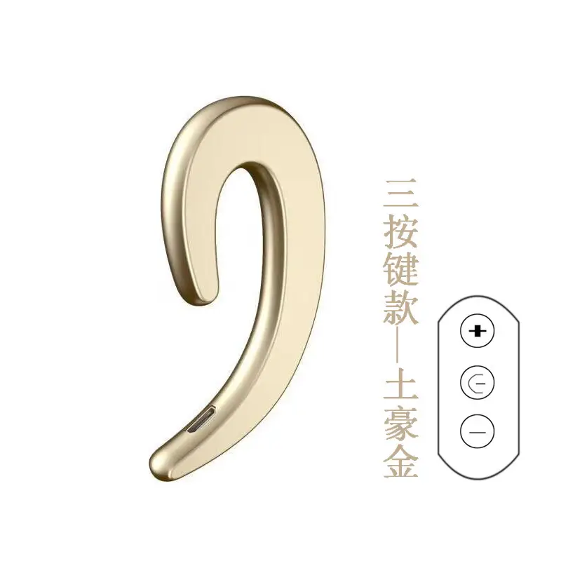 Black Ear Hook Wireless Bluetooth Headphones with Remote Control - Image 6