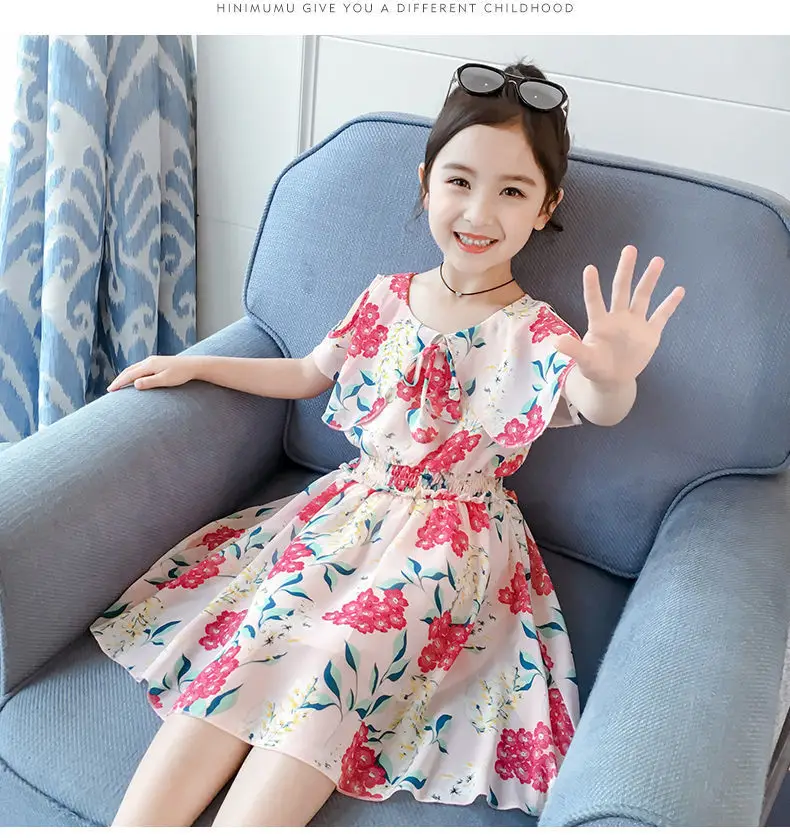 Girls' Korean Style Floral Chiffon Dress 2019 — feature 13