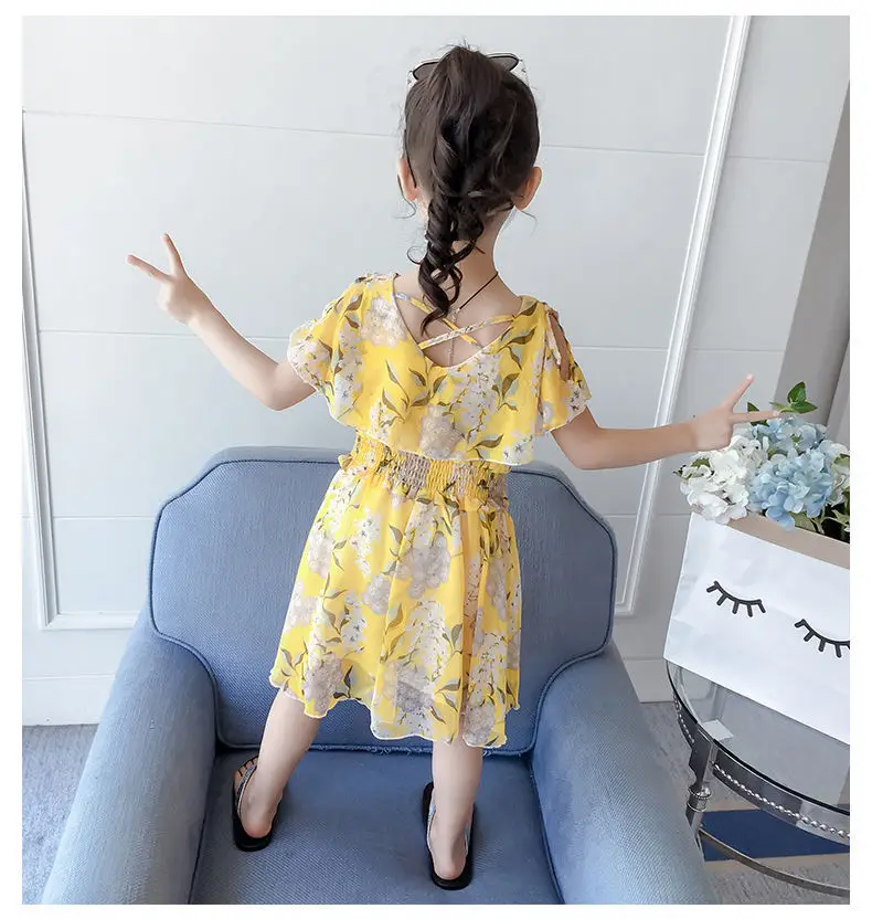 Girls' Korean Style Floral Chiffon Dress 2019 — feature 2