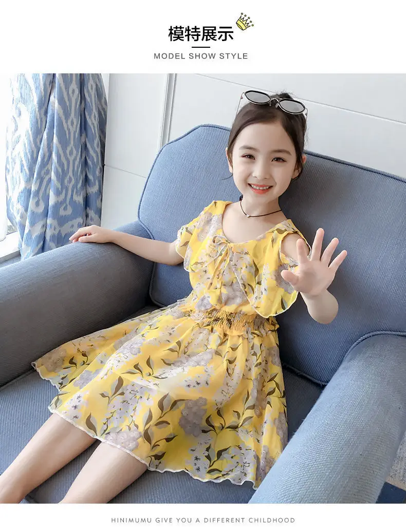 Girls' Korean Style Floral Chiffon Dress 2019 — feature 4