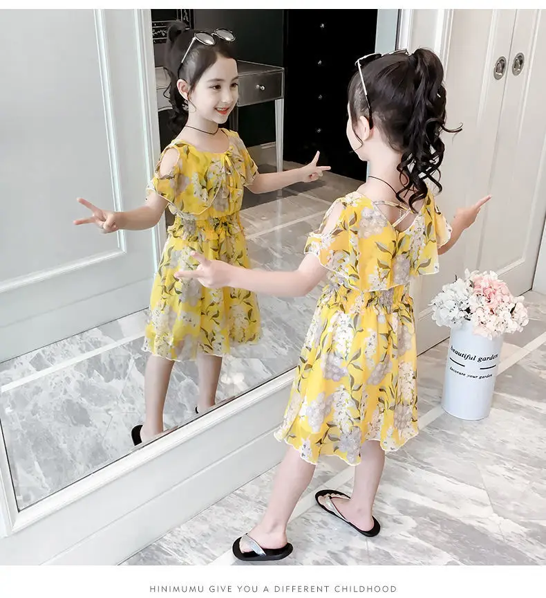 Girls' Korean Style Floral Chiffon Dress 2019 — feature 7