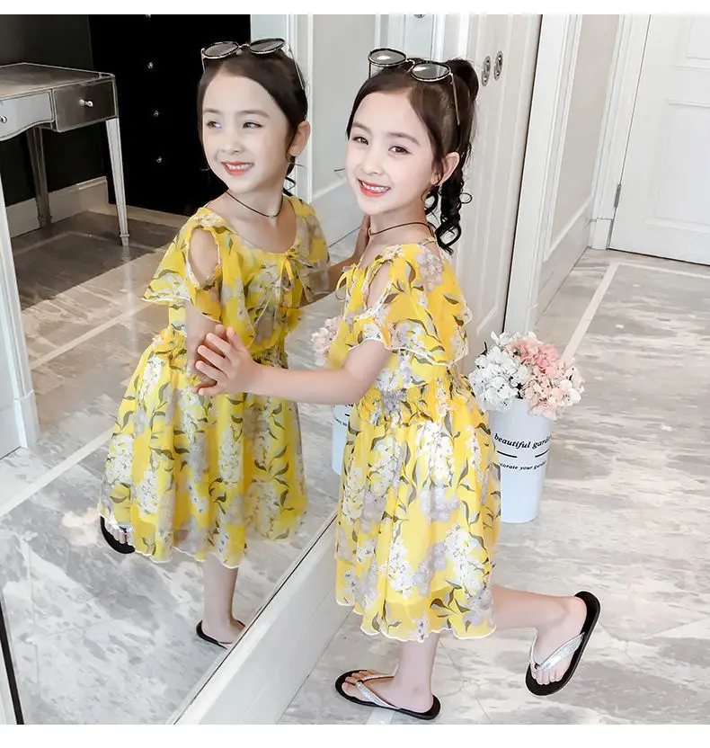 Girls' Korean Style Floral Chiffon Dress 2019 — feature 8