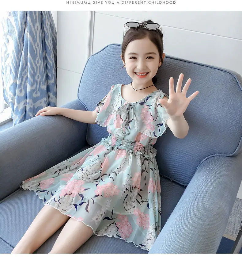 Girls' Korean Style Floral Chiffon Dress 2019 — feature 9