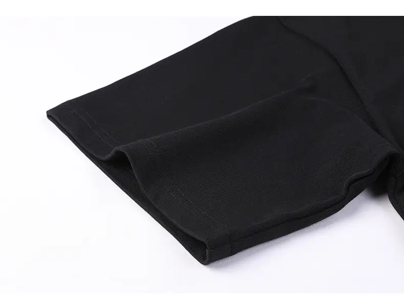 Men Black Cotton T-Shirt XS-2XL Custom Made — feature 29