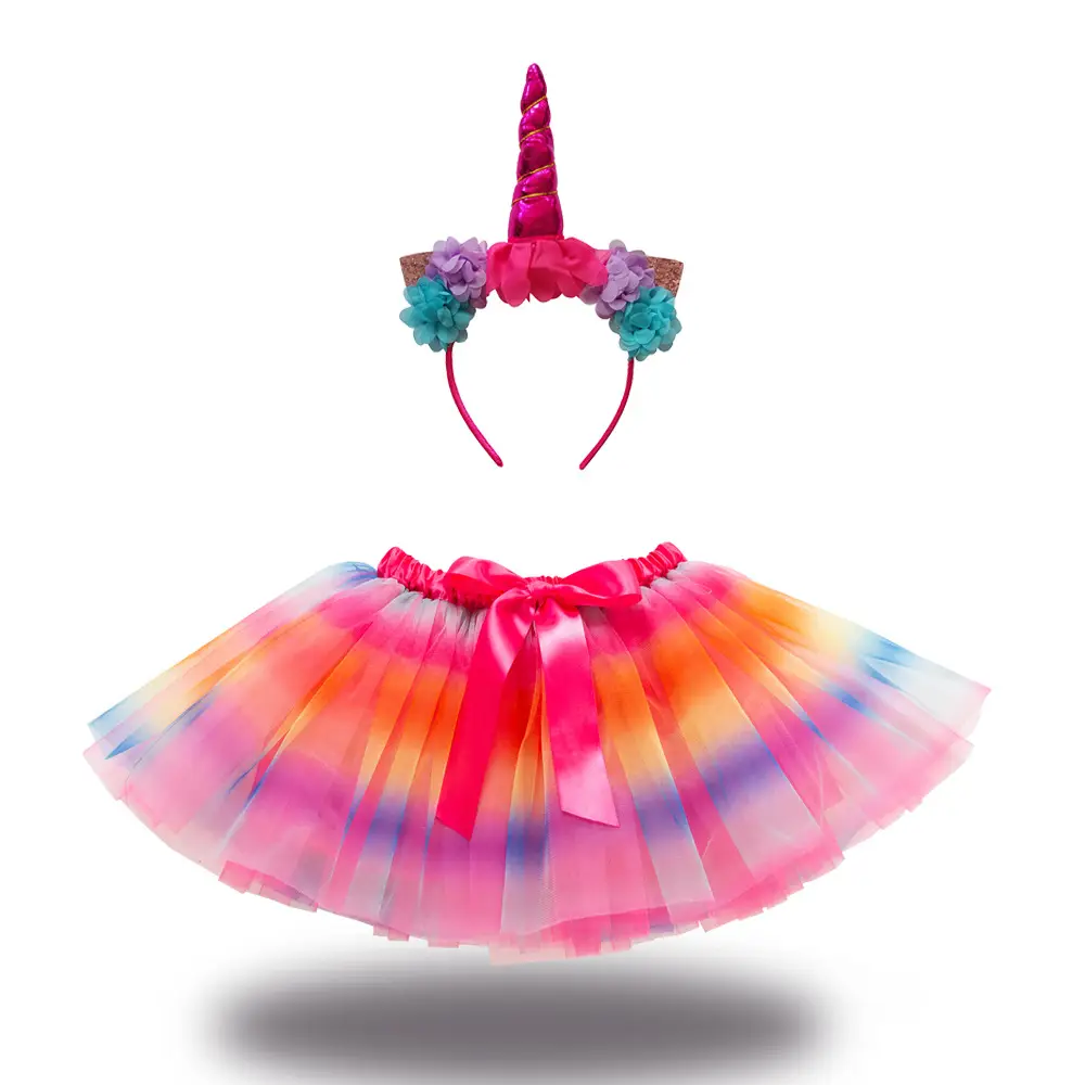 Unicorn Hair Dress for Girls with Sequins & Bow - Image 17