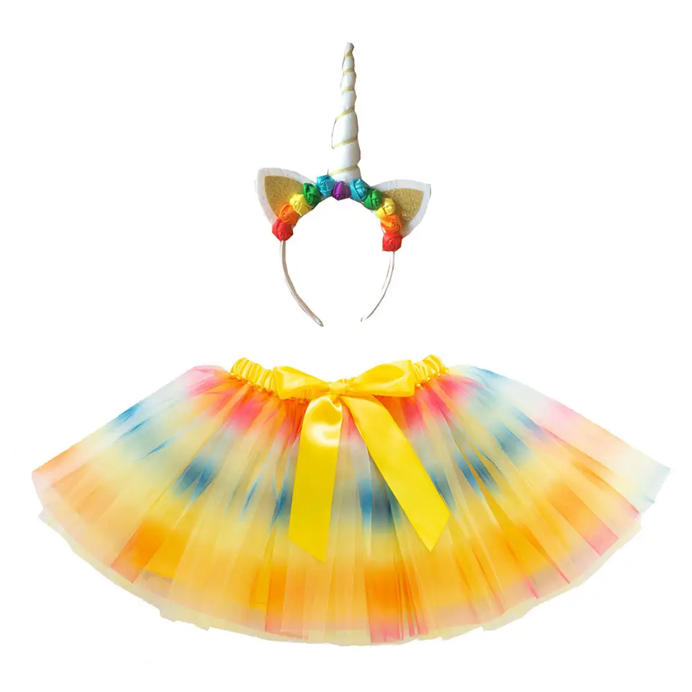 Unicorn Hair Dress for Girls with Sequins & Bow - Image 18