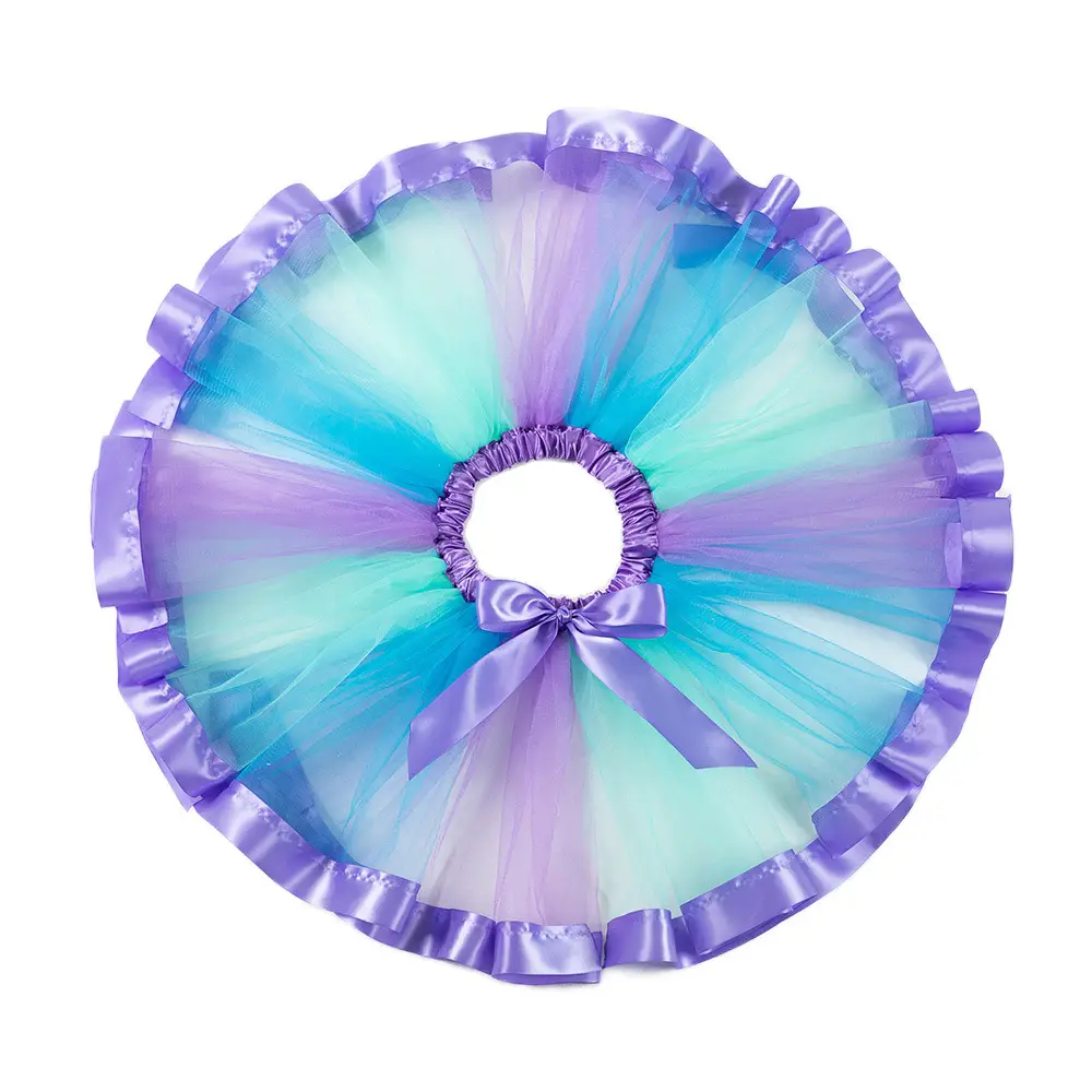 2025 Rainbow Mesh Skirt for Girls Dance Wear - Image 20