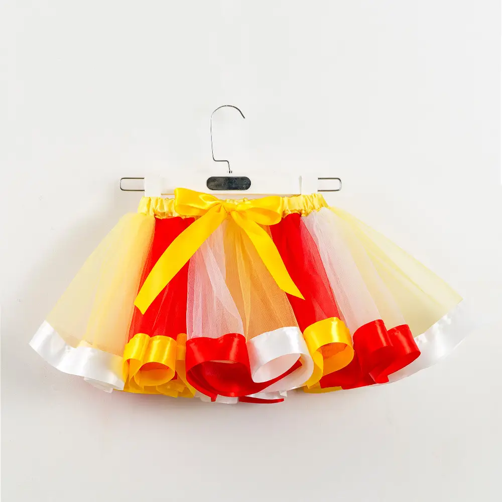 2025 Rainbow Mesh Skirt for Girls Dance Wear - Image 10