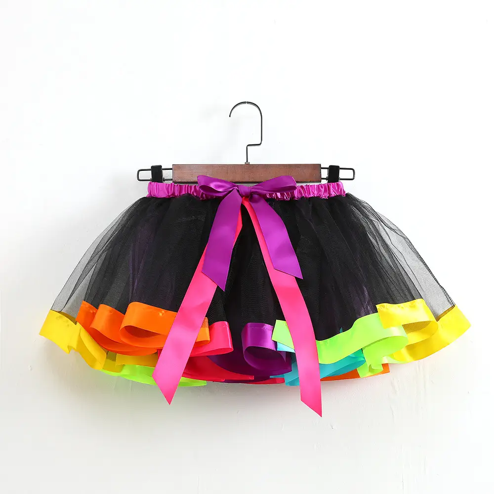 2025 Rainbow Mesh Skirt for Girls Dance Wear - Image 13