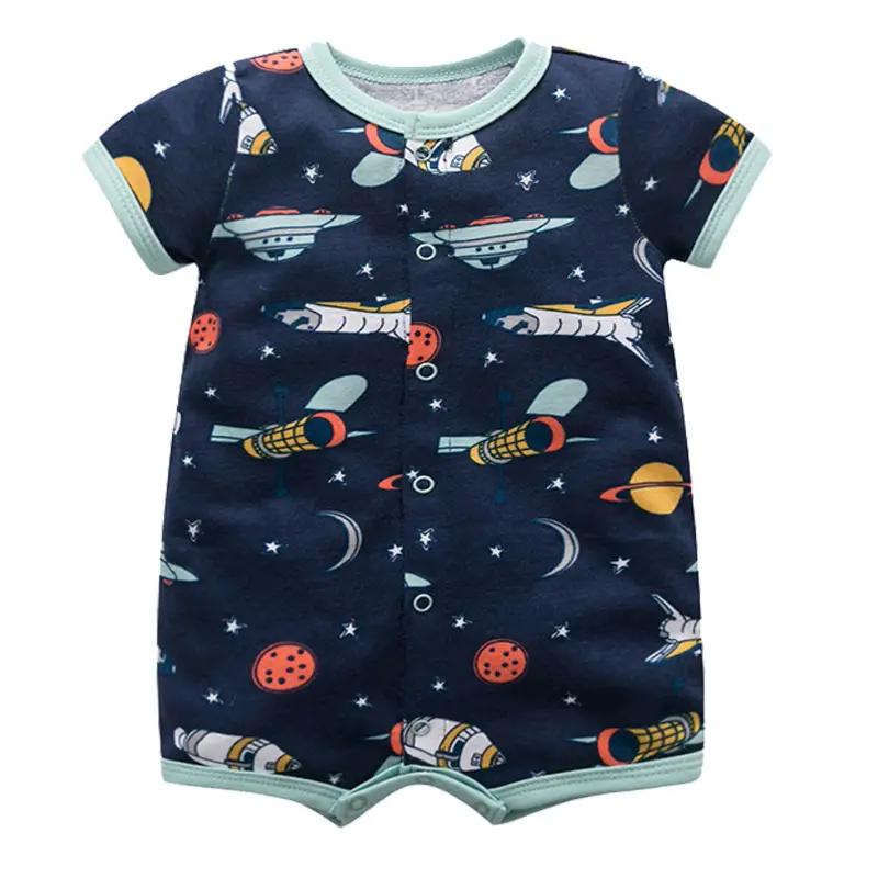 Newborn Cotton Cat Print Shorts Suit Pink Spring Summer - Image 31