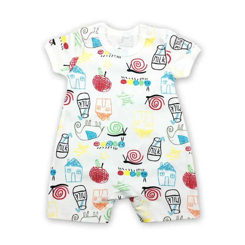 Newborn Cotton Cat Print Shorts Suit Pink Spring Summer - Image 13