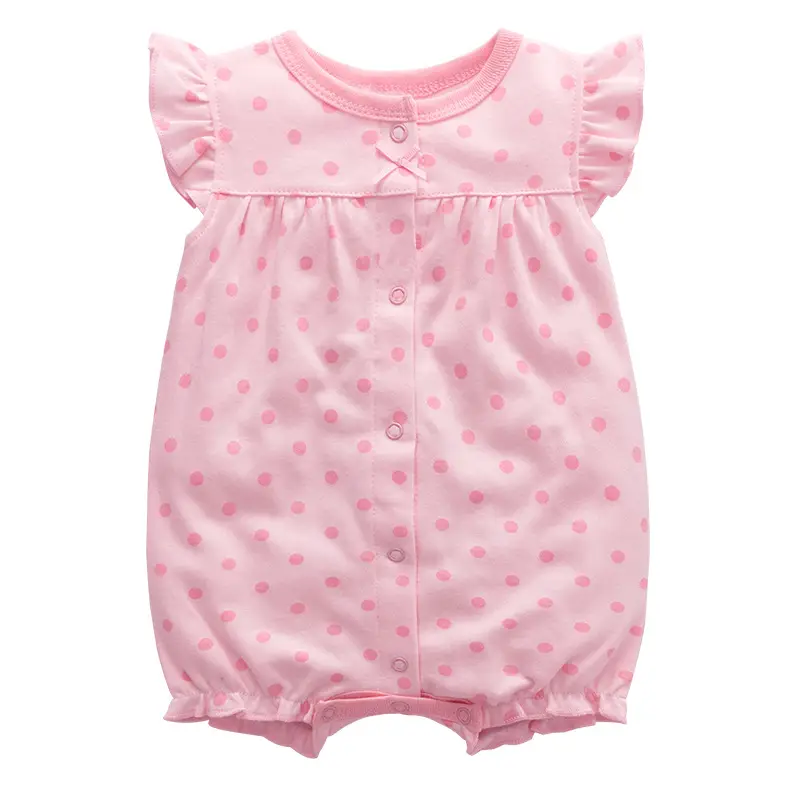 Newborn Cotton Cat Print Shorts Suit Pink Spring Summer - Image 15