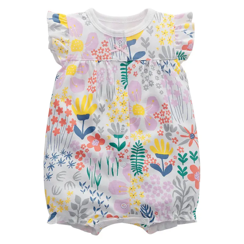 Newborn Cotton Cat Print Shorts Suit Pink Spring Summer - Image 18