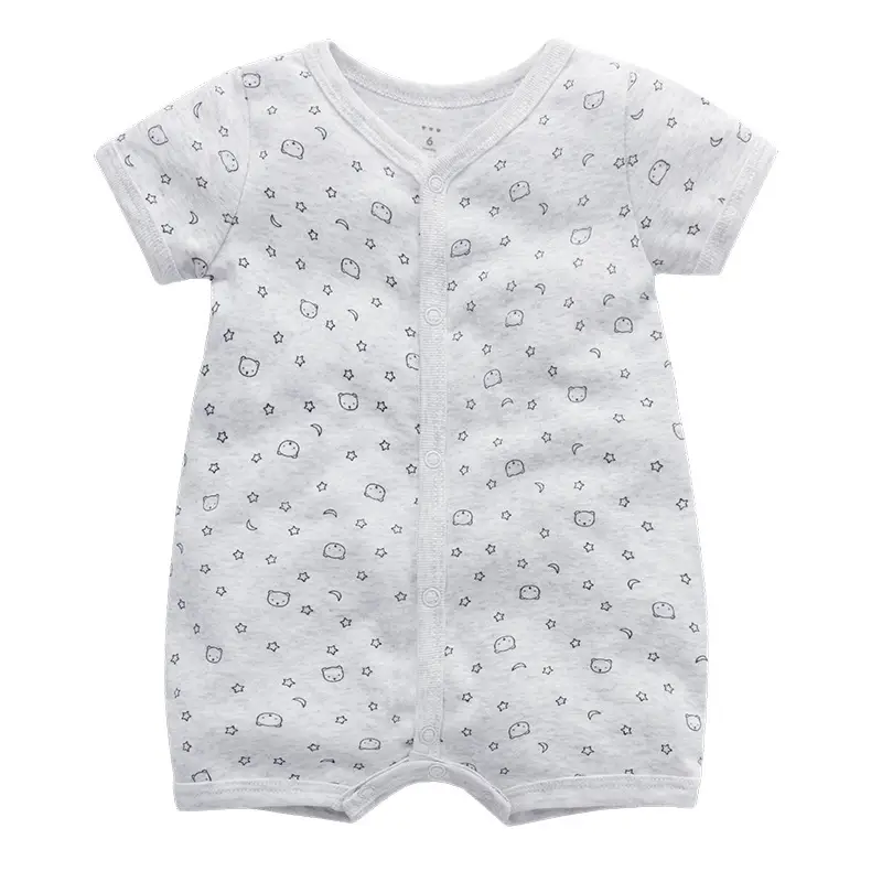 Newborn Cotton Cat Print Shorts Suit Pink Spring Summer - Image 20
