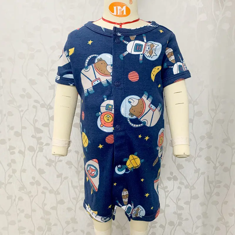 Newborn Cotton Cat Print Shorts Suit Pink Spring Summer - Image 26