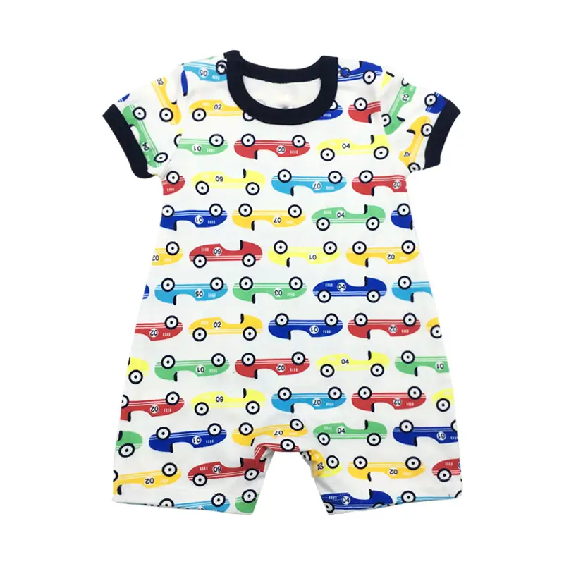 Newborn Cotton Cat Print Shorts Suit Pink Spring Summer - Image 6