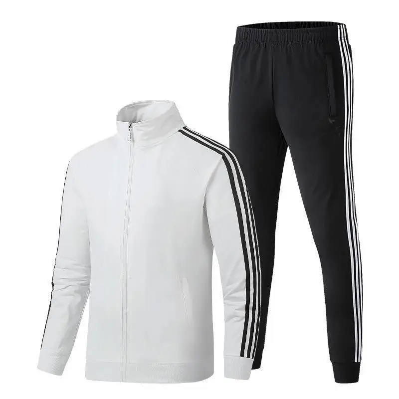 Men Women Running Track Suit Black Zip Hood Sweatpants — feature 10