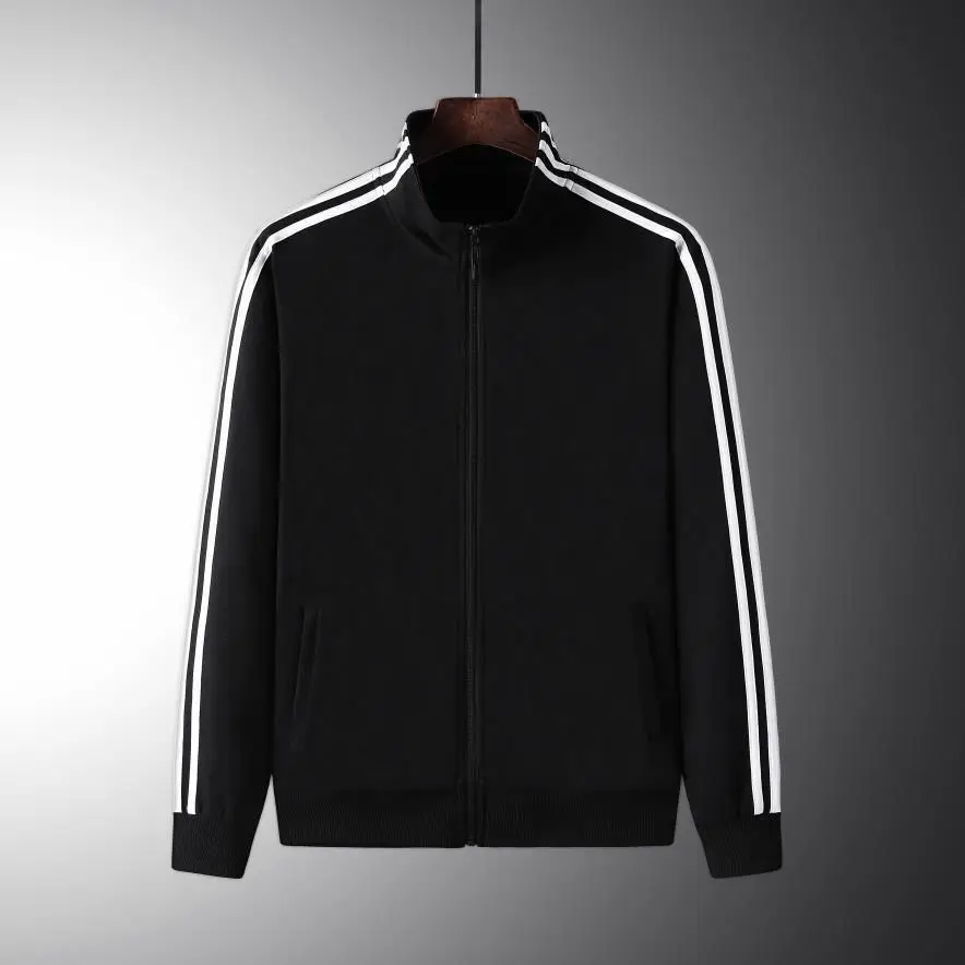 Men Women Running Track Suit Black Zip Hood Sweatpants