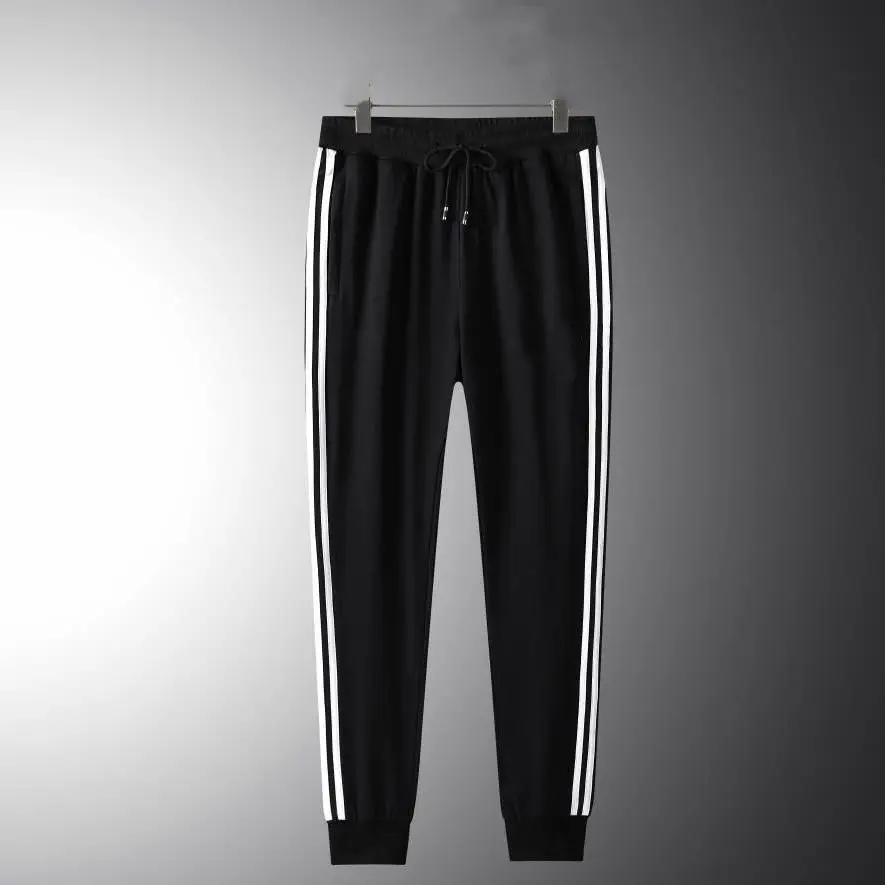 Men Women Running Track Suit Black Zip Hood Sweatpants