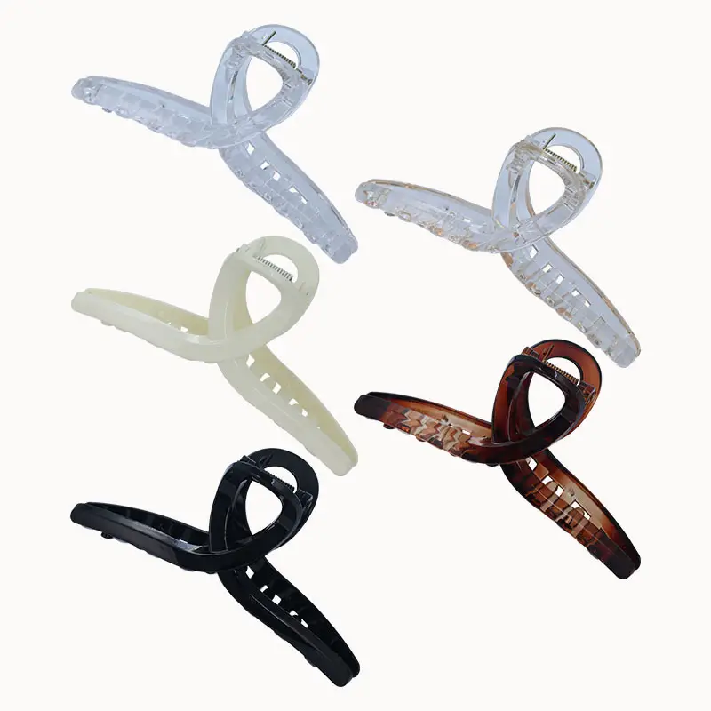 Black Cross Clip for Hairpin 13cm Large
