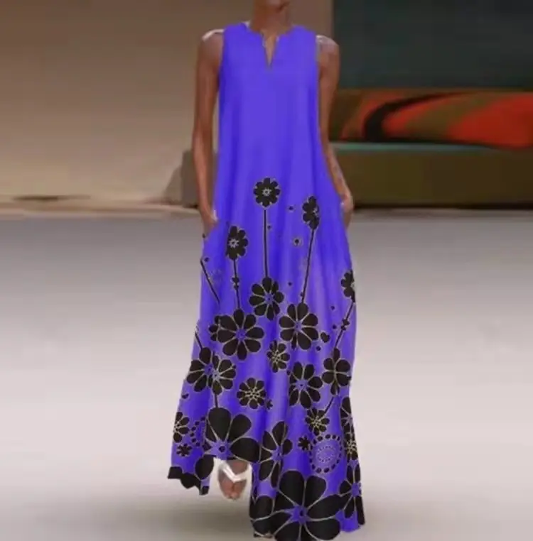 Black Floral Long Sleeve Dress for Women - Image 4