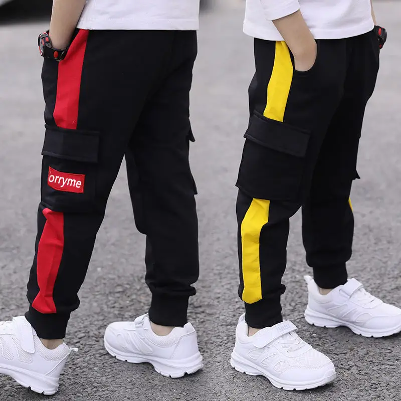 Boys Pants Black Red Cotton Spring Autumn 2025 - Image 6