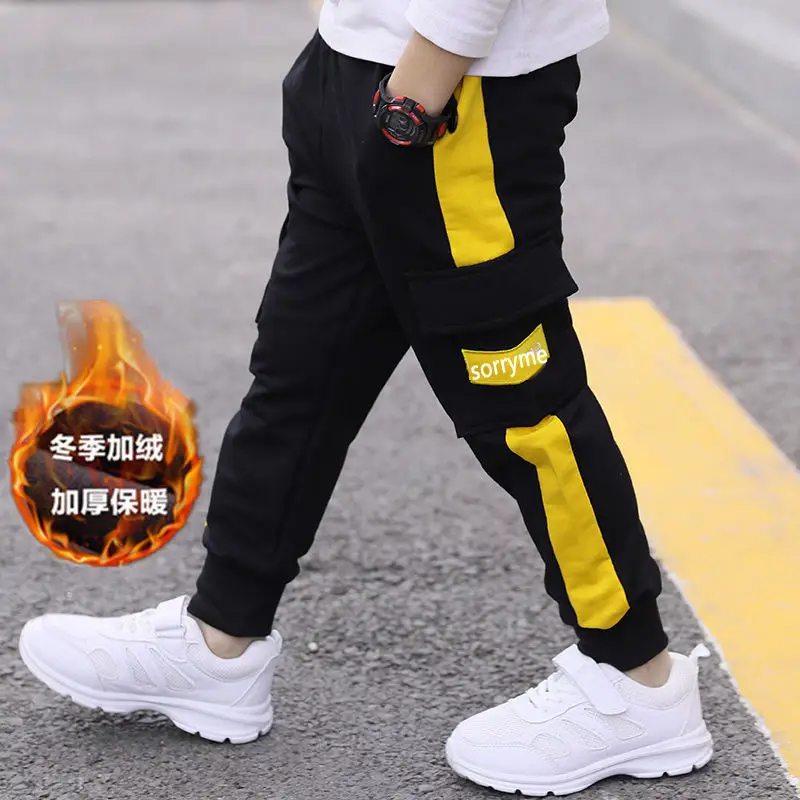 Boys Pants Black Red Cotton Spring Autumn 2025 - Image 4