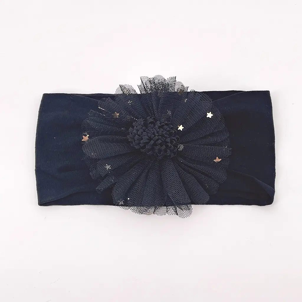 2022 Gauze Star Flower Hair Bands Baby Turban Set