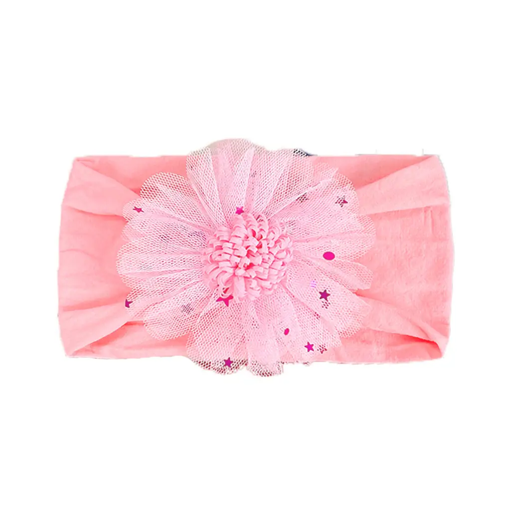 2022 Gauze Star Flower Hair Bands Baby Turban Set