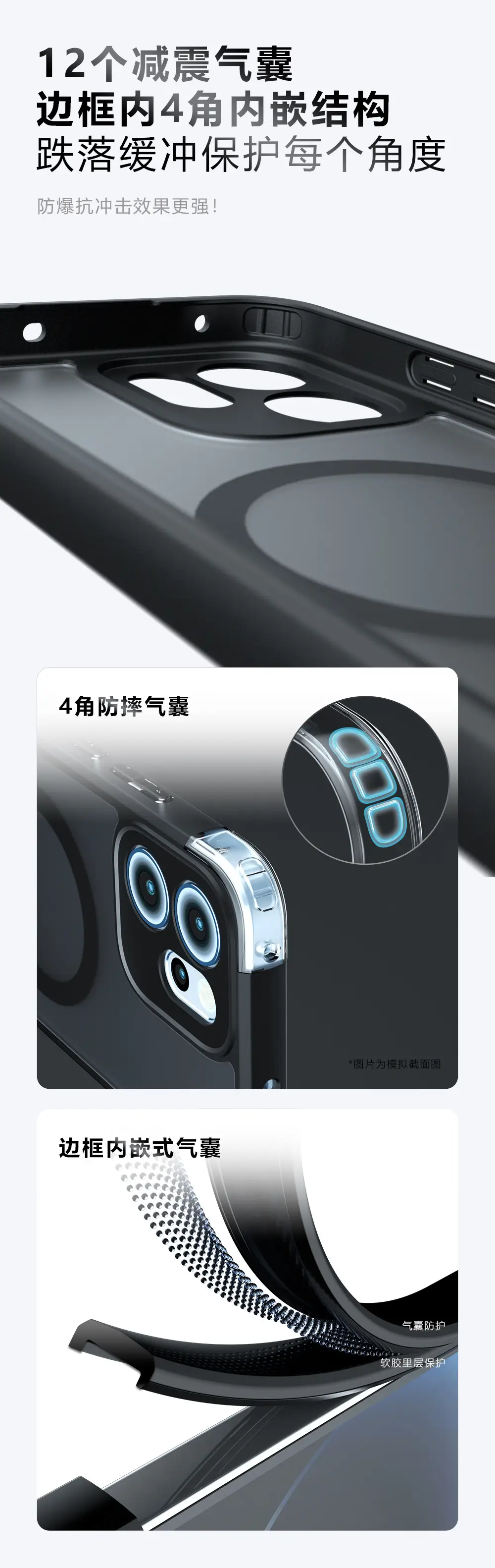 Magnetic Phone Case Matte Skin Feel Anti Fall Protective — feature 4