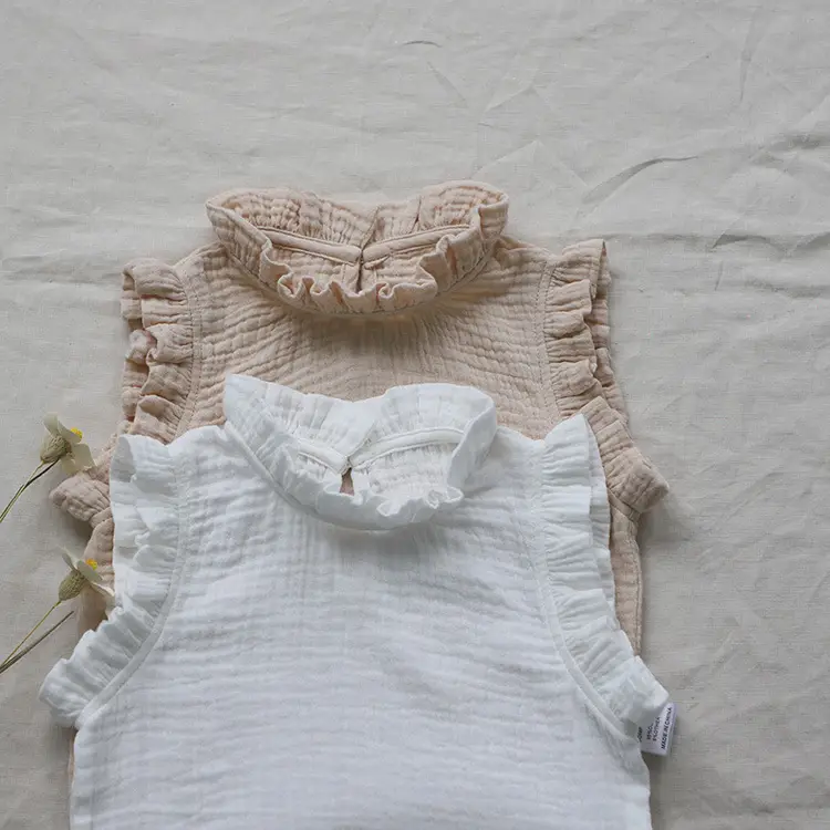 Girls' White Ruffled Vest Baby Small - Image 8