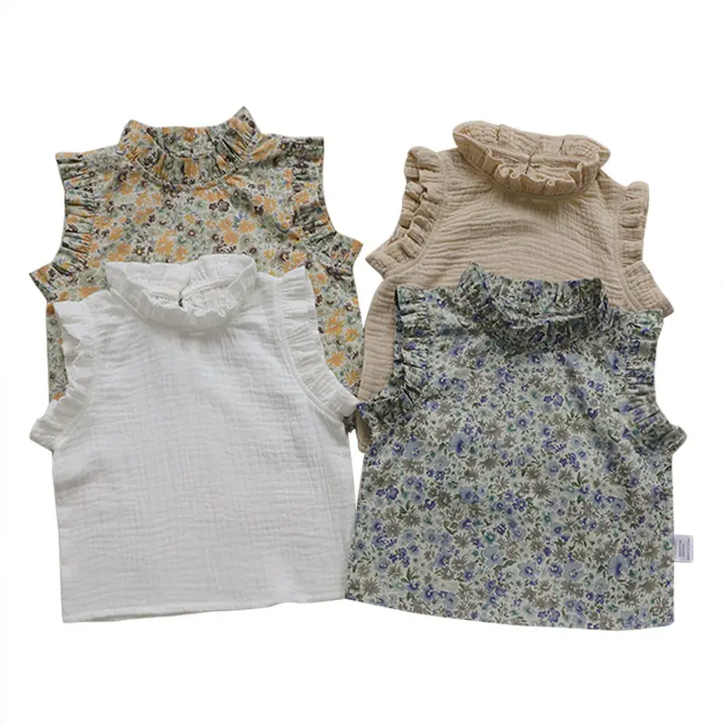Girls' White Ruffled Vest Baby Small - Image 9