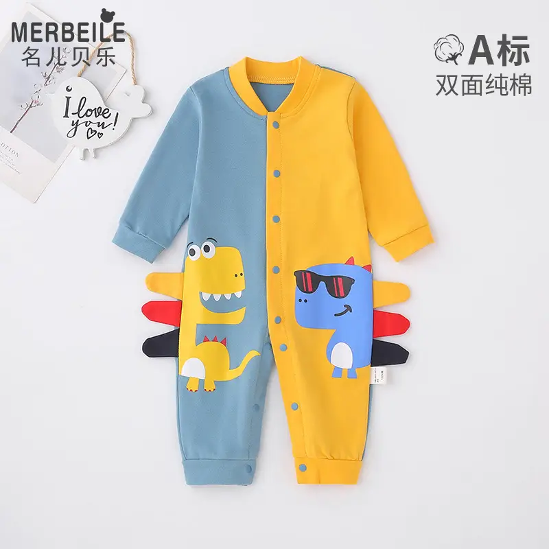 Pink Cotton Baby Jumpsuit with Rabbit Print - Image 8