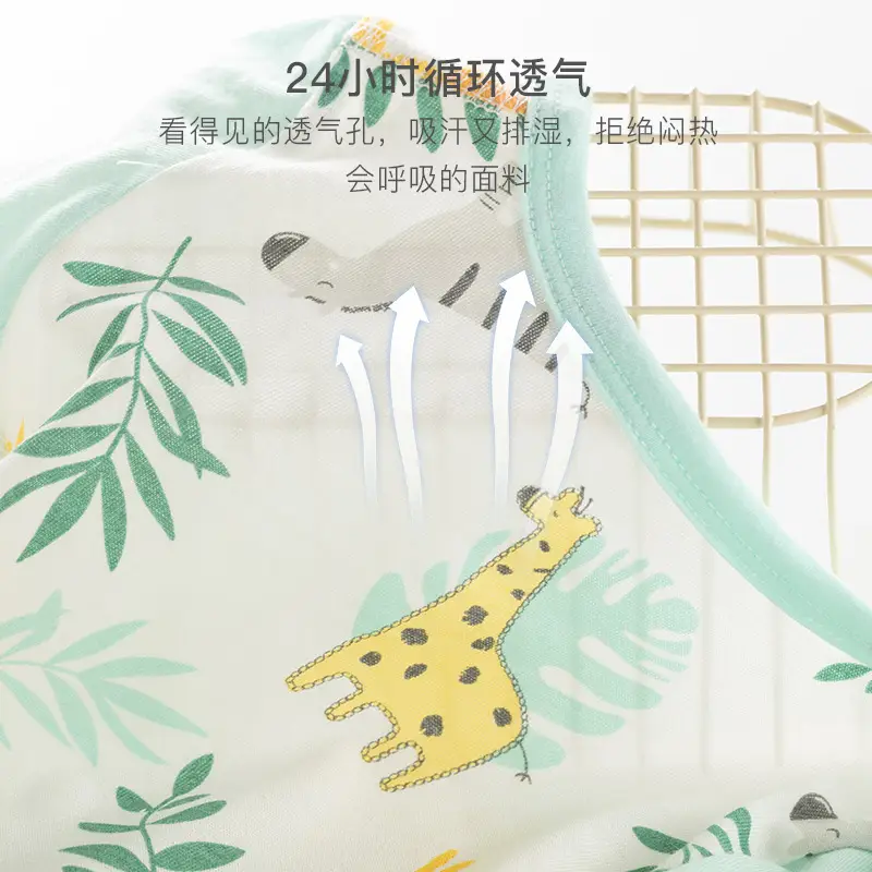 Baby Pajamas Summer Light Green Short Sleeve - Image 4