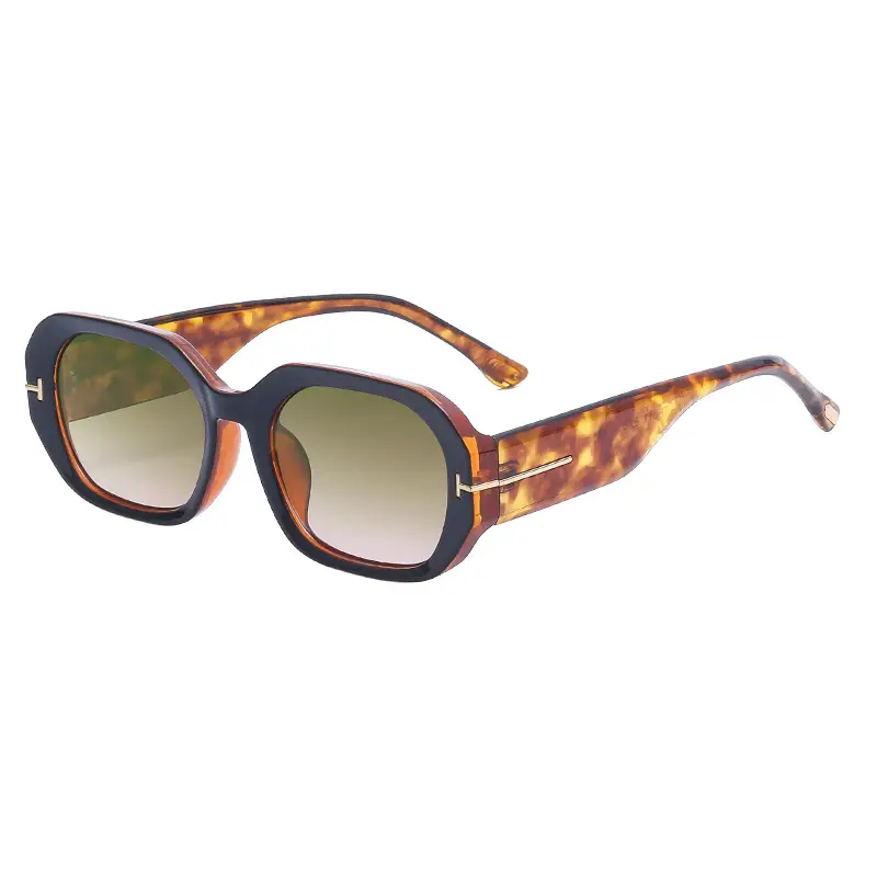 Women Retro Ins Wide Leg Sunglasses Mint Green - Image 9