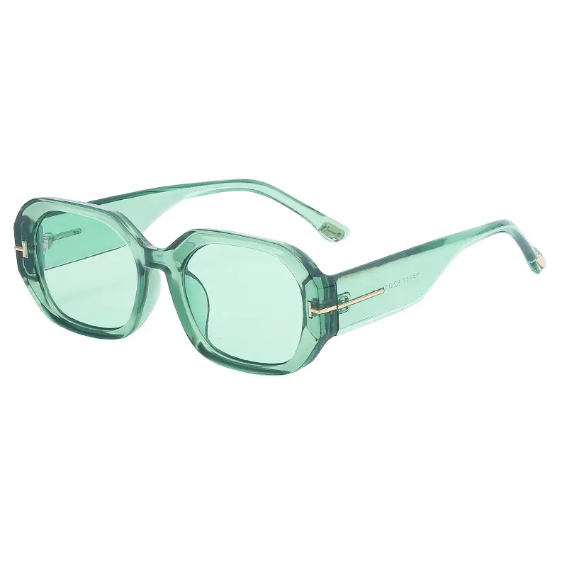 Women Retro Ins Wide Leg Sunglasses Mint Green - Image 4