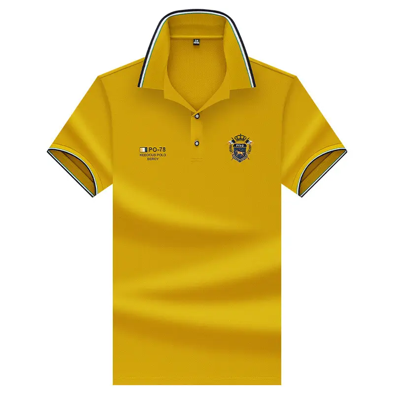 Ali Tiger Men's Yellow Polo Shirt with Embroidery - Image 4